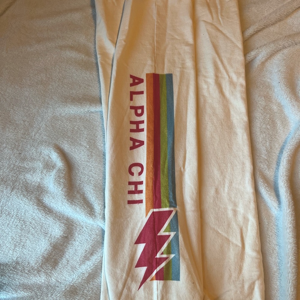 UNIVERSITY TEES Y2K VANILLA ICE NEON SWEATPANTS, ALPHA CHI OMEGA